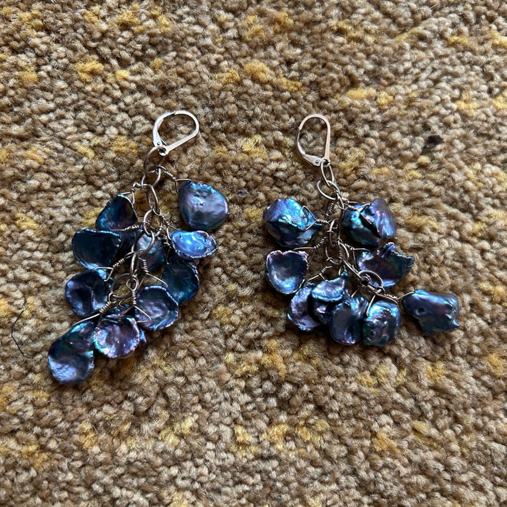 Elegant Blue Dangle Earrings